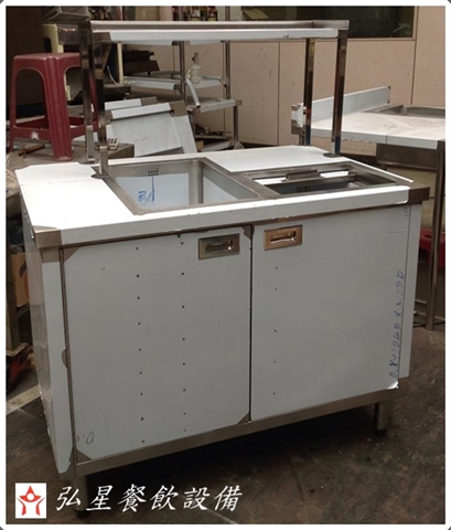 不銹鋼水槽(實例16)櫥櫃型(儲冰)水槽工作台-2